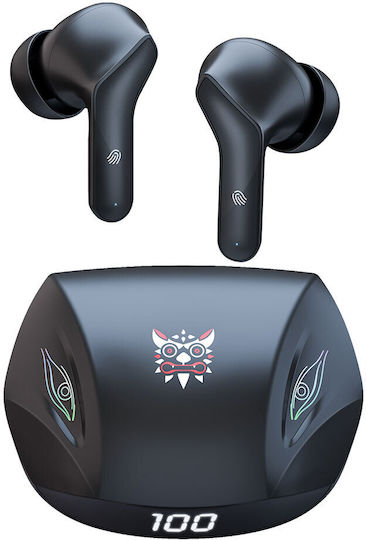 Onikuma T33 In-ear Bluetooth Handsfree Earphones with Charging Case Black view 1