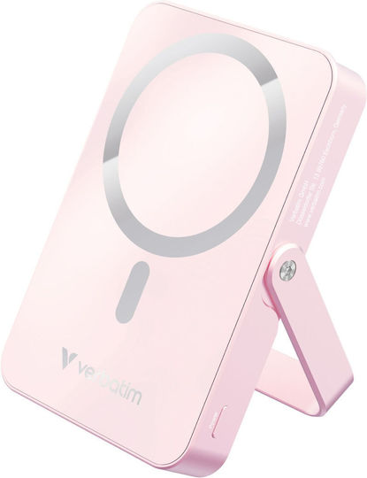 Verbatim Charge ‘n’ Go MagSafe Power Bank 10000mAh 15W with USB-C Port Pink