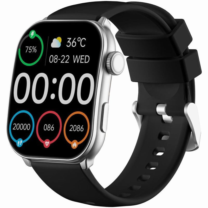 Women's Smartwatch Gravity Gt28-9 Strap + Bracelet Black Silver görünüm 3