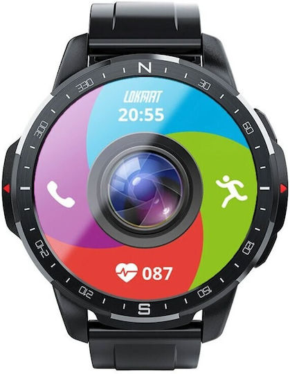Lokmat APPLLP7 Stainless Steel 50mm Waterproof Smartwatch with Heart Rate Monitor (Black) view 5