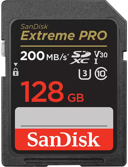 Sandisk Extreme PRO SDXC 128GB Class 10 U3 V30 UHS-I