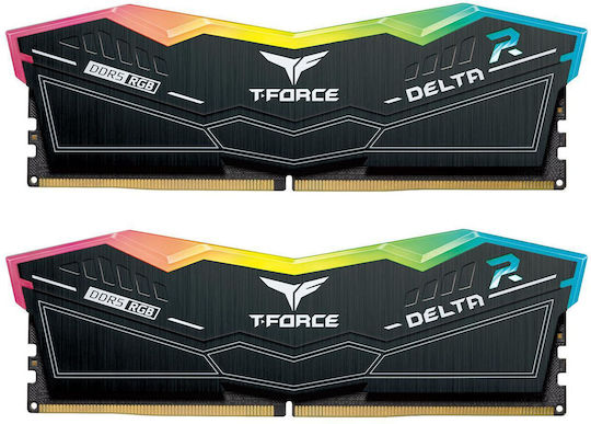TeamGroup T-Force Delta RGB DDR5 32GB RAM with 2x16GB Modules and Speed 7200 for Desktop FF3D532G7200HC34ADC01