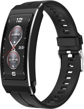 K7 1.14 Inch Tft Screen Smart Call Bracelet Bt Call Heart Rate Blood Pressure Blood Oxygen Strap:silicone Strap Black