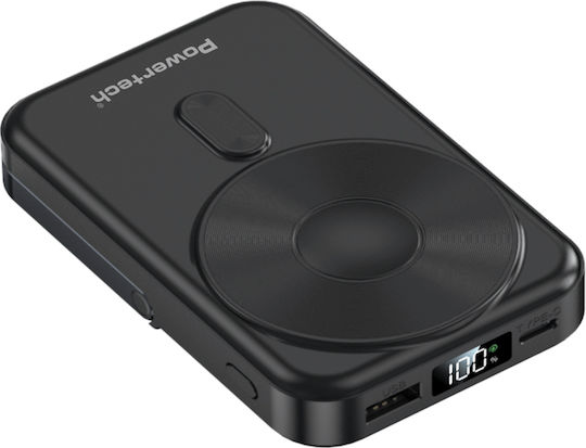 Powertech MagSafe Power Bank 10000mAh 22.5W with USB-A Port and USB-C Port Power Delivery / Quick Charge 3.0 Black
