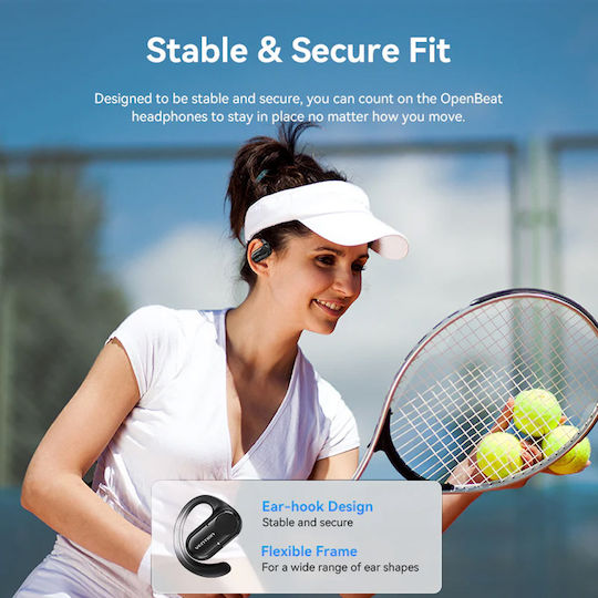 Vention OpenBeat O11 Open Ear Bluetooth Handsfree Earphones with Sweat Resistance and Charging Case Beige vista 8
