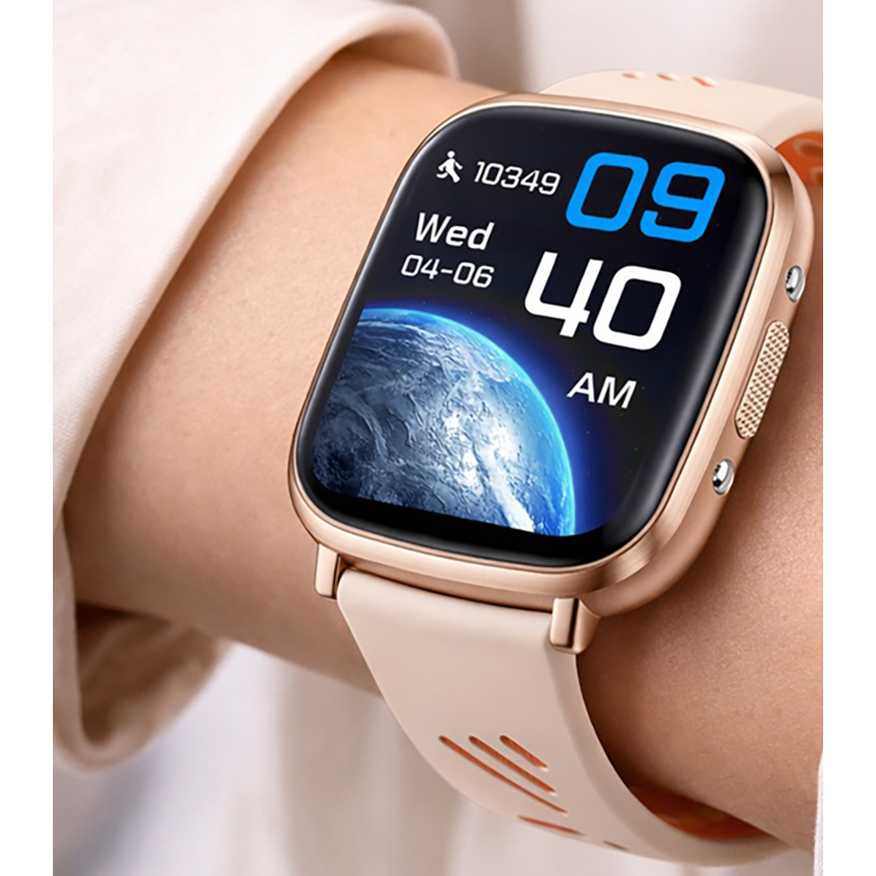 36mm Waterproof Smartwatch with Heart Rate Monitor Gold vue 3