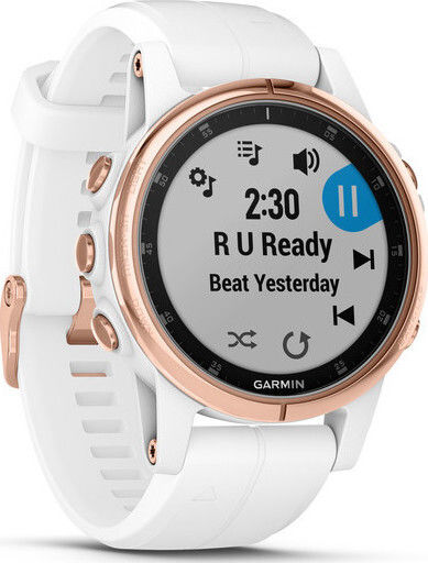 Garmin Fenix 5S Plus Stainless Steel 42mm Waterproof Smartwatch with Heart Rate Monitor (White/Rose Gold) view 3