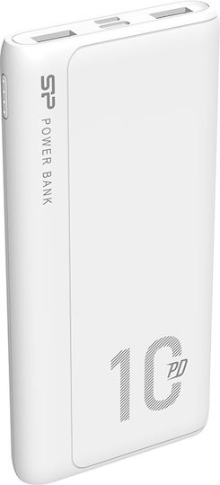 Silicon Power QP15 Power Bank 10000mAh 18W with 2 USB-A Ports and USB-C Port Power Delivery / Quick Charge 3.0 White vista 2