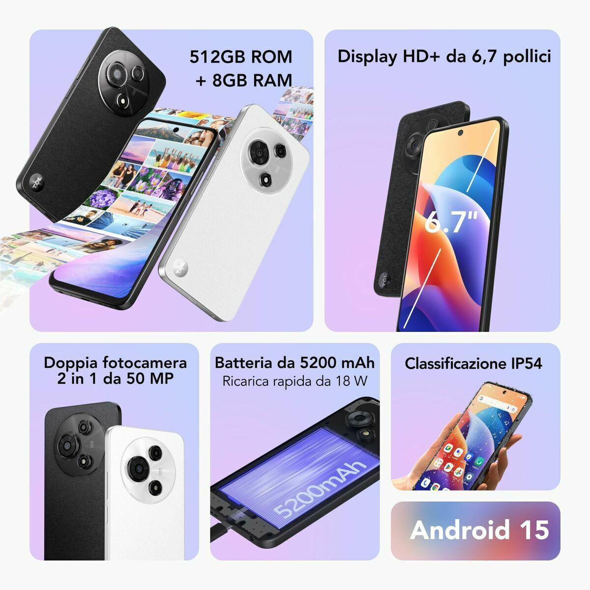 TCL 60 SE Dual SIM (8GB/512GB) White view 7