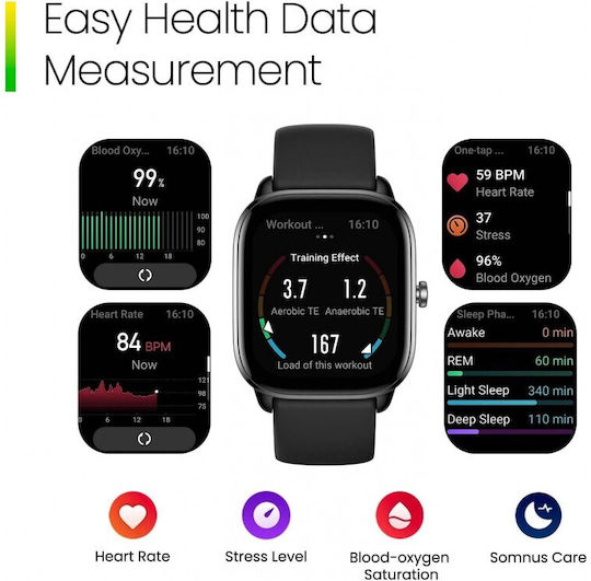 Amazfit GTS 4 Mini Aluminium 42mm Smartwatch with Heart Rate Monitor (Black) view 8