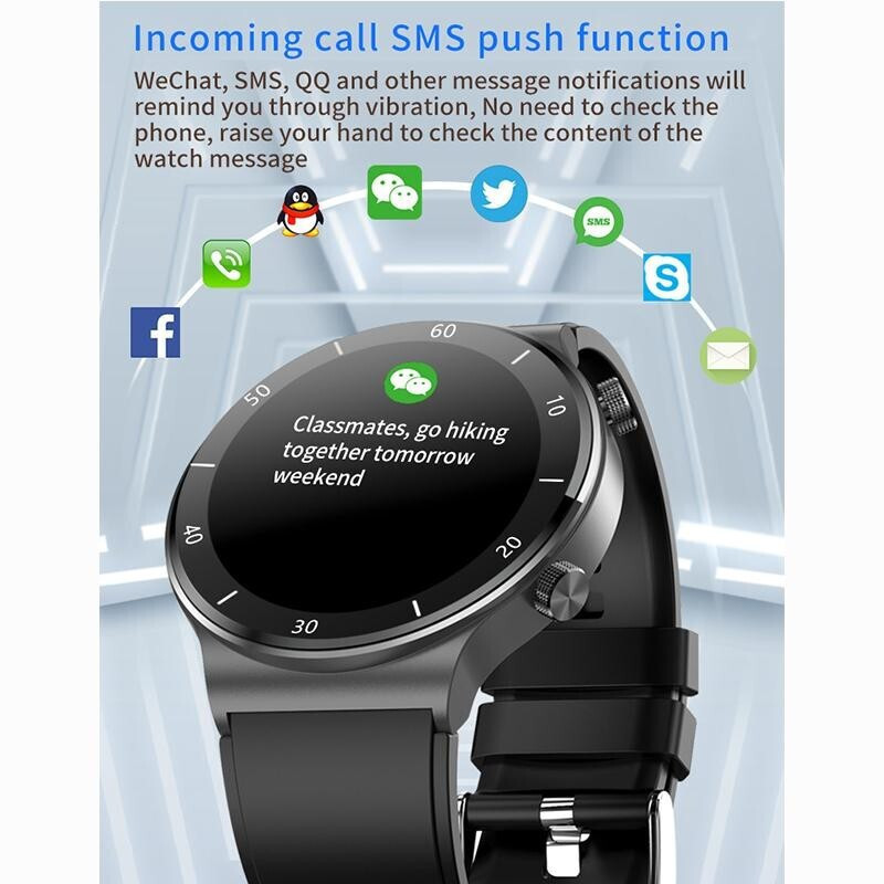 S6 Pro Smartwatch with Heart Rate Monitor (Black) view 3