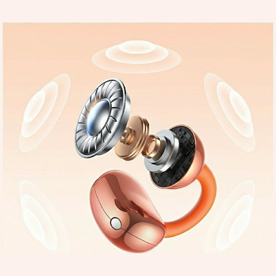 Usams Echo R03 Open Ear Bluetooth Handsfree Earphones with Charging Case Orange view 5