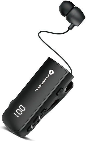 Forcell F-AUDIO Earbud Bluetooth Handsfree Earphone Lapel with Sweat Resistance Black view 3