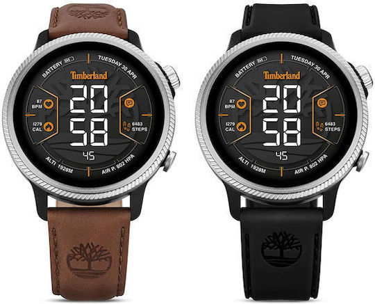 Timberland Trail Force S1 48mm Smartwatch with Heart Rate Monitor (Brown Leather Strap Gift Set) view 8