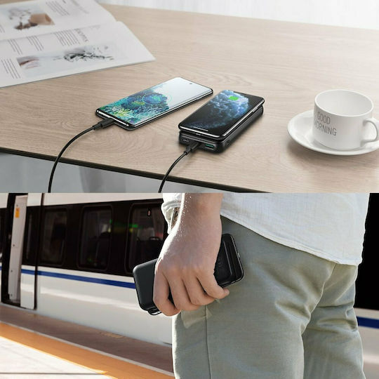 Choetech B650 Power Bank 10000mAh 18W with USB-A Port and USB-C Port Power Delivery / Quick Charge 3.0 Black view 4