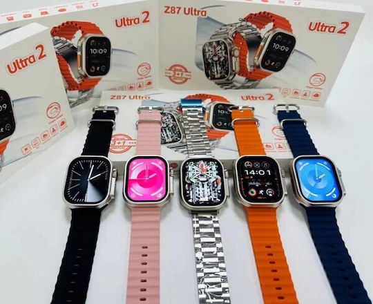 Z87 Ultra 2 49mm Smartwatch with Heart Rate Monitor (Orange) view 3