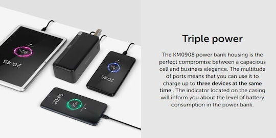 Kruger & Matz Power Bank 40000mAh Power Delivery view 3