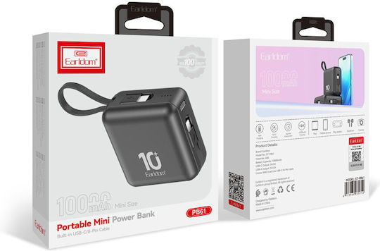 Earldom ET-PB61 Power Bank 10000mAh Black view 1