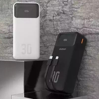 Dudao K15Max Power Bank 30000mAh 22.5W with USB-A Port and USB-C Port Power Delivery White vue 3