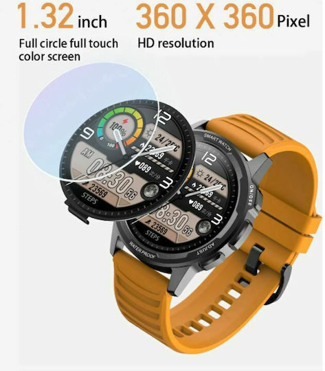 Senbono X28 45mm Waterproof Smartwatch with Heart Rate Monitor (Yellow) view 8
