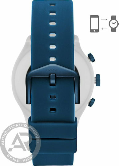Fossil Sport Stainless Steel 43mm Smartwatch with Heart Rate Monitor (Blue Rubber) view 4