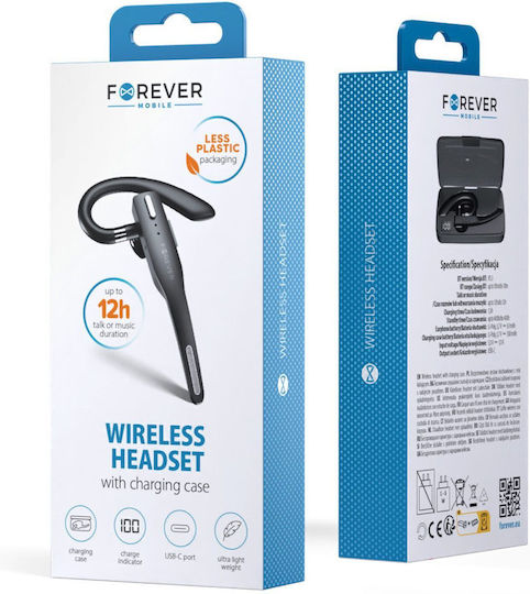 Forever BH-100 In-ear Bluetooth Handsfree Earphones with Charging Case Black view 4