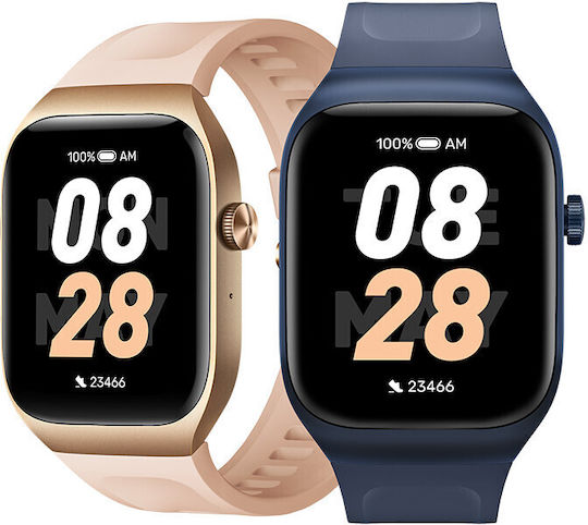 Mibro T2 Smartwatch with Heart Rate Monitor (Blue) vista 3