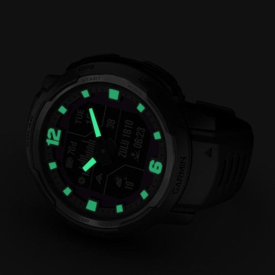 Garmin Instinct Crossover Solar Tactical 45mm Waterproof Smartwatch with Heart Rate Monitor (Black) view 8