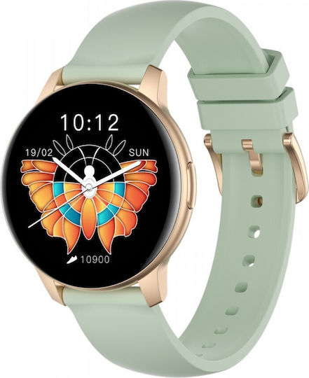 Oromed Active Pro 1 Aluminium Smartwatch with Heart Rate Monitor (Gold / Green) view 1