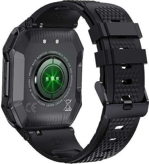 Nubi K55 46mm Smartwatch with Heart Rate Monitor (Black) view 3