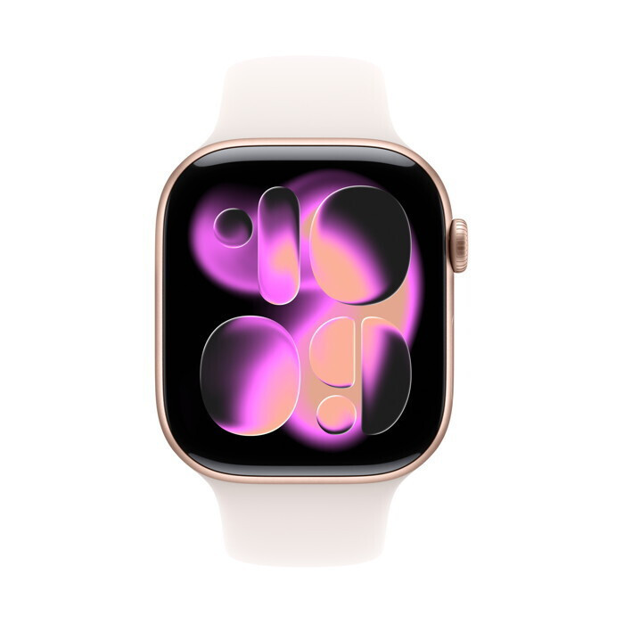 Apple Watch Series 11 Aluminium 46mm Waterproof with Heart Rate Monitor (Rose Gold Aluminium Case with Light Blush Sport Band - M/L) view 4
