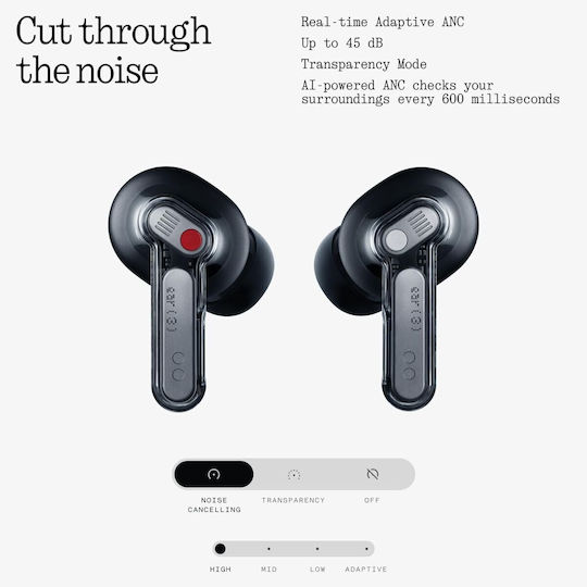 Nothing ear (3) In-ear Bluetooth Handsfree Earphones with Sweat Resistance and Charging Case Black vista 3