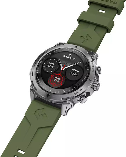 Garett Atom Stainless Steel 47mm Smartwatch with Heart Rate Monitor (Silver) view 8