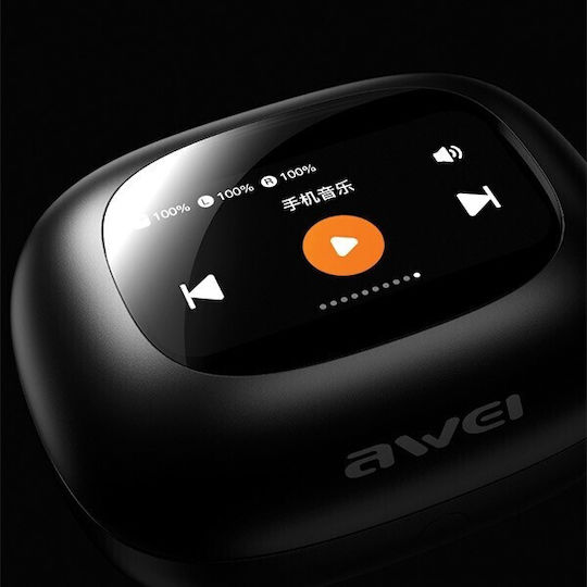 Awei TP97 In-ear Bluetooth Handsfree Earphones with Charging Case Black view 4