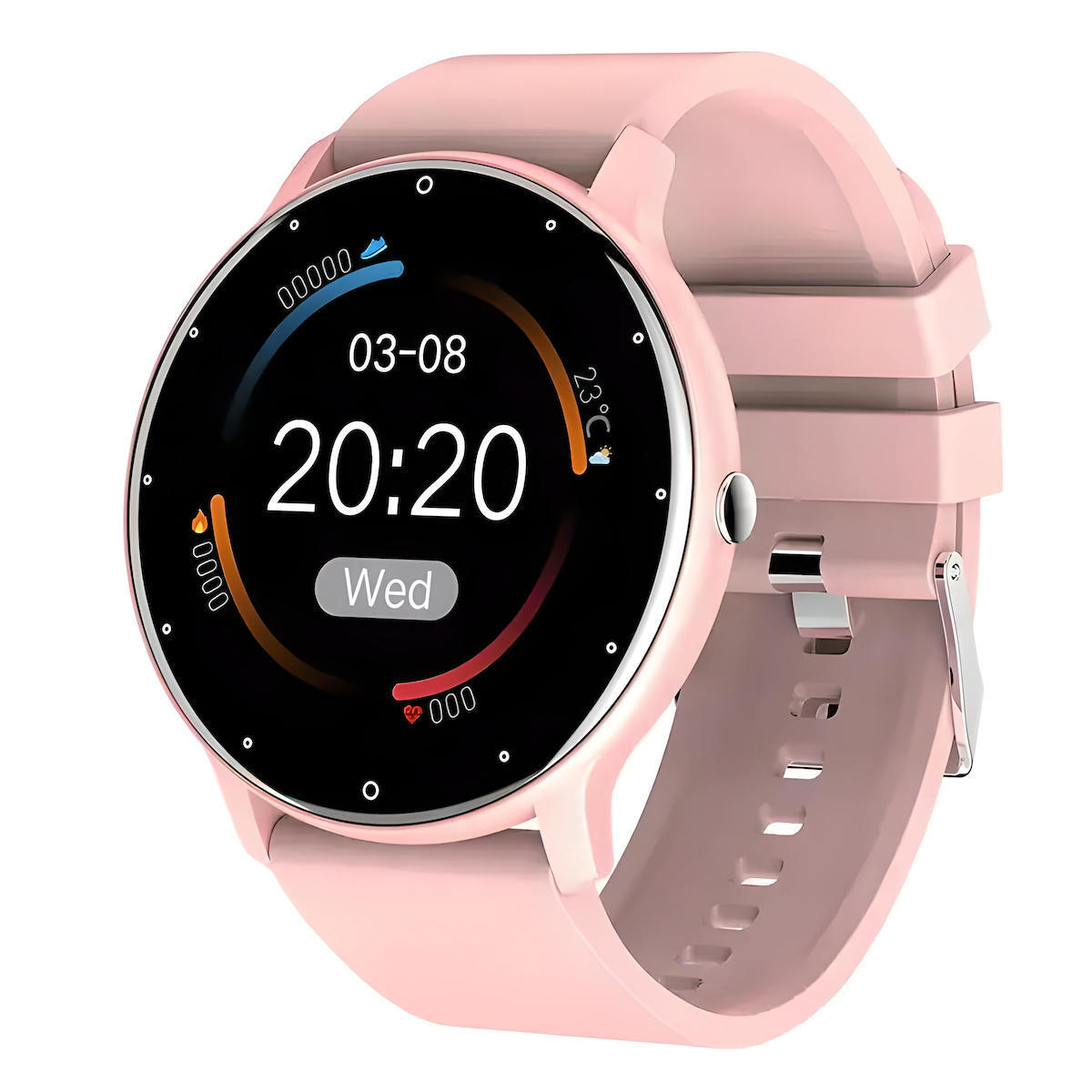 E741-1 42mm Waterproof Smartwatch with Heart Rate Monitor (Pink)