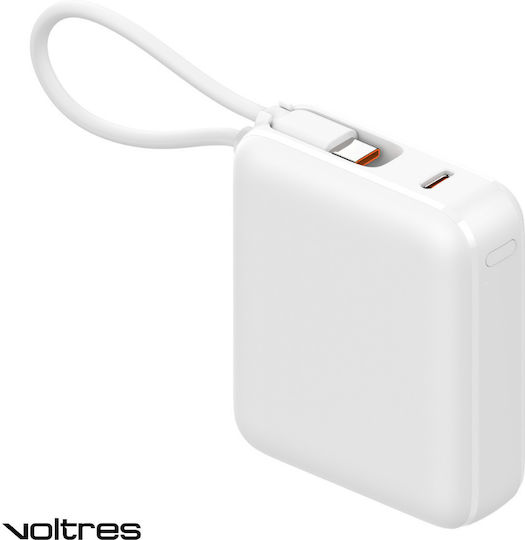 Voltres ChargeGO Power Bank 10000mAh 22.5W with USB-C Port White view 8