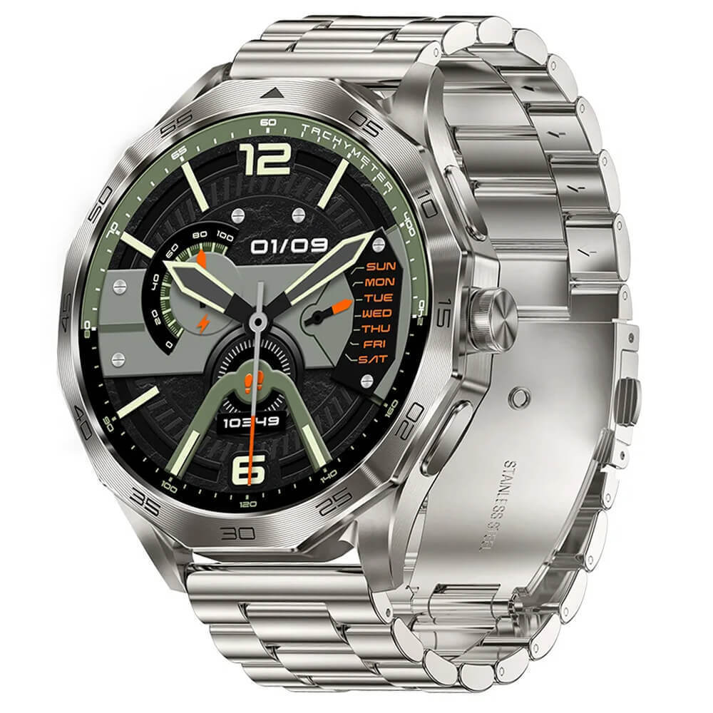 Microwear DA23 Smartwatch with Heart Rate Monitor (Silver Steel)