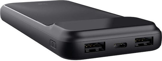 Trust Power Bank 10000mAh with 2 USB-A Ports and USB-C Port Black