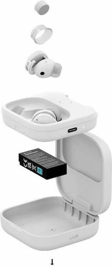 Fairphone Fairbuds Bluetooth Handsfree Earphones with Sweat Resistance and Charging Case White view 2