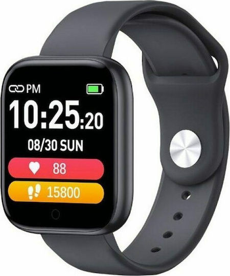 T85 42mm Smartwatch with Heart Rate Monitor (Black)