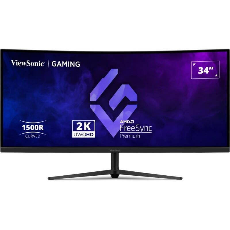 Viewsonic VX3418C-2K Ultrawide VA HDR Curved Gaming Monitor 34" QHD 3440x1440 180Hz