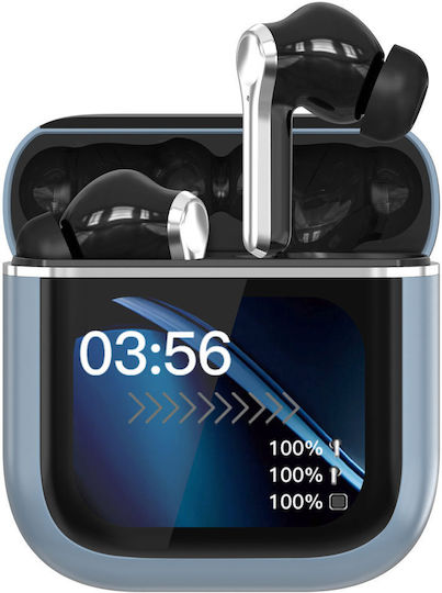 Akai Proffesional BTE-J600BL In-ear Bluetooth Handsfree Earphones with Charging Case Blue view 1