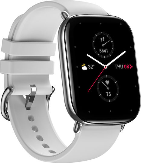 Zepp E Square Stainless Steel Waterproof Smartwatch with Heart Rate Monitor (Pebble Grey) vue 2