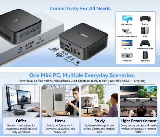 BlackView MP50 Mini PC (Ryzen 5 3500U/16GB DDR4/512GB SSD/W11 Pro) view 5
