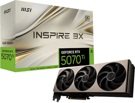 MSI GeForce RTX 5070 Ti 16GB GDDR7 Inspire 3X OC Graphics Card