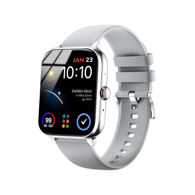 WISME-X52 49mm Smartwatch with Heart Rate Monitor (Silver) view 1