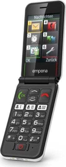 Emporia SIMPLICITYglam Dual SIM Mobile Phone with Large Buttons (English) White view 3