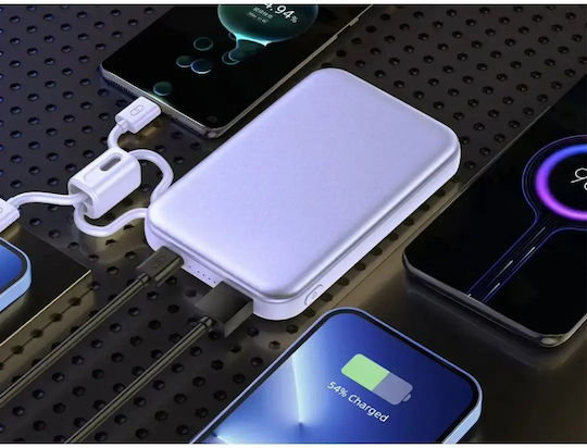Verk Group 06393 Power Bank 10000mAh 22.5W with USB-A Port and USB-C Port Quick Charge 3.0 Purple view 5