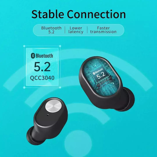 Soundmagic T60BT In-ear Bluetooth Handsfree Earphones with Charging Case Black view 5
