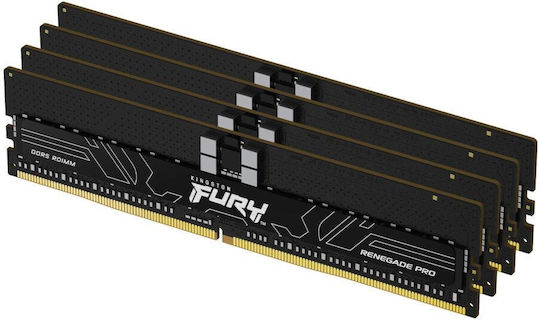 Kingston Fury Renegade Pro 64GB DDR5 RAM with 4 Modules (4x16GB) and 6400 Speed for Desktop (KF564R32RBEK4-64)